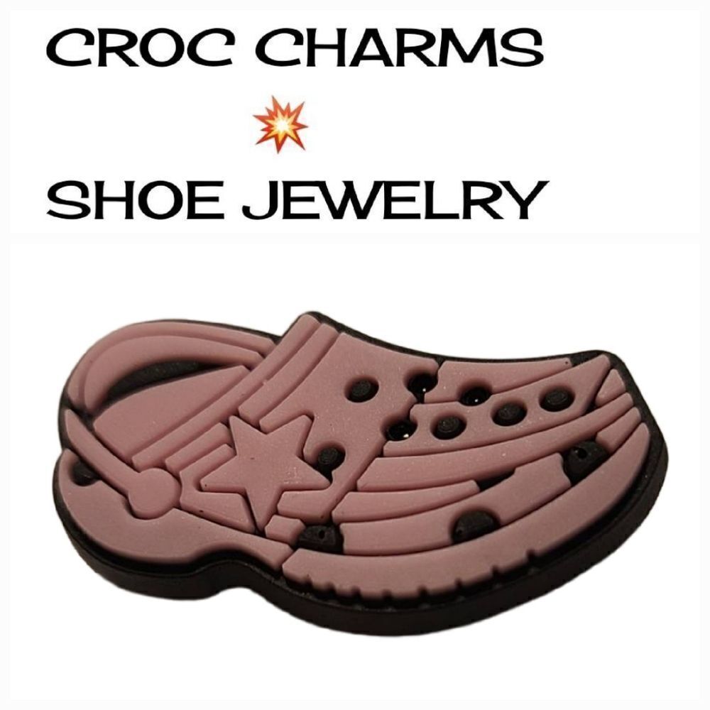 6/$20 Croc Shoe Charm Pink Rubber Clog Shoe Jewelry Craze Fun Unique Cute